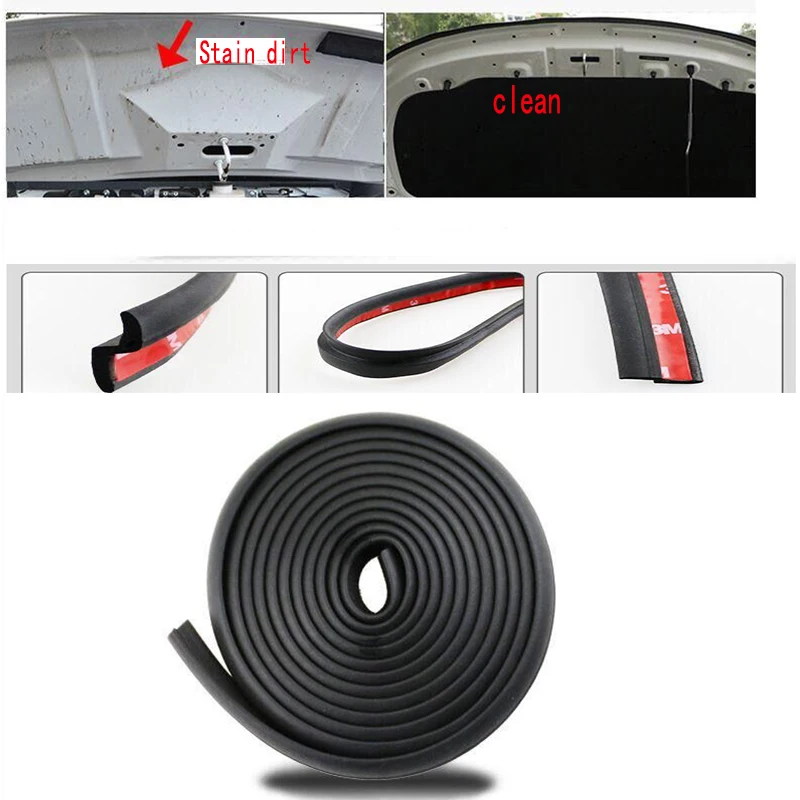 Прозрачная Черная Автомобильная Звукоизоляционная уплотнительная лента для