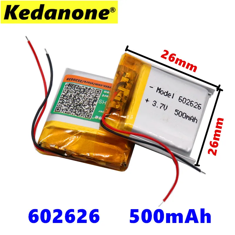 3 7 V 500mAH 602525 602626 PLIB полимерный литий ионный/литий ионный аккумулятор для смарт