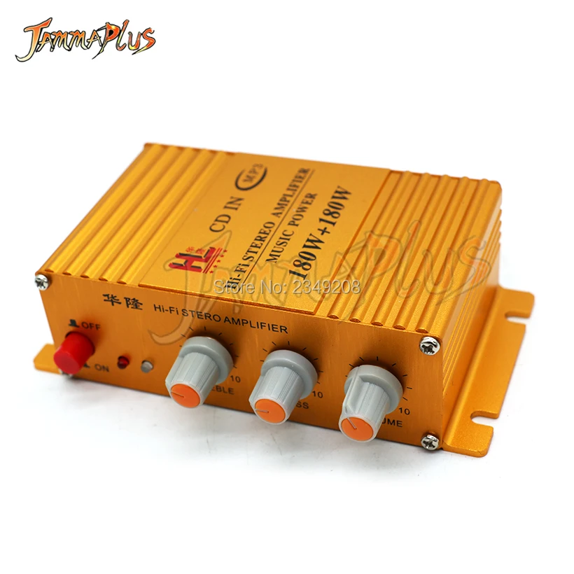 Arcacde мини усилитель 180 Вт+ 180 Вт MP3 Hi-Fi стерео музыки усилителя Мощность аркадных игровых аксессуаров