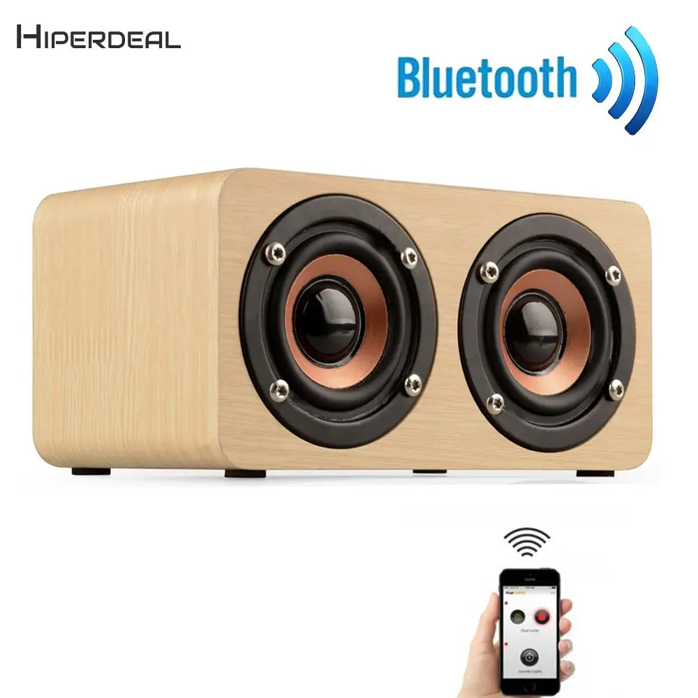 HIPERDEAL деревянный портативный Bluetooth динамик беспроводной ретро 3D Boombox телефон