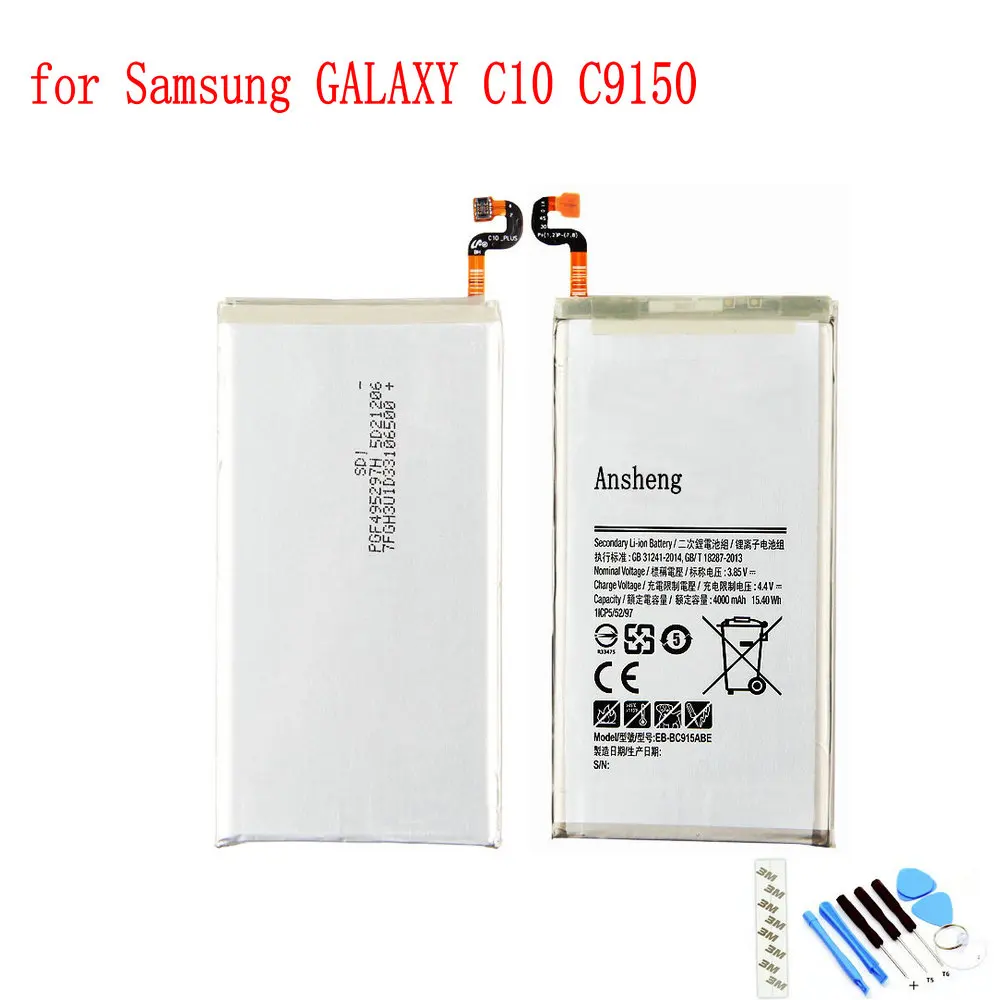 Ansheng оригинальный EB BC915ABE аккумулятор 4000 мАч для мобильного телефона Samsung GALAXY C10