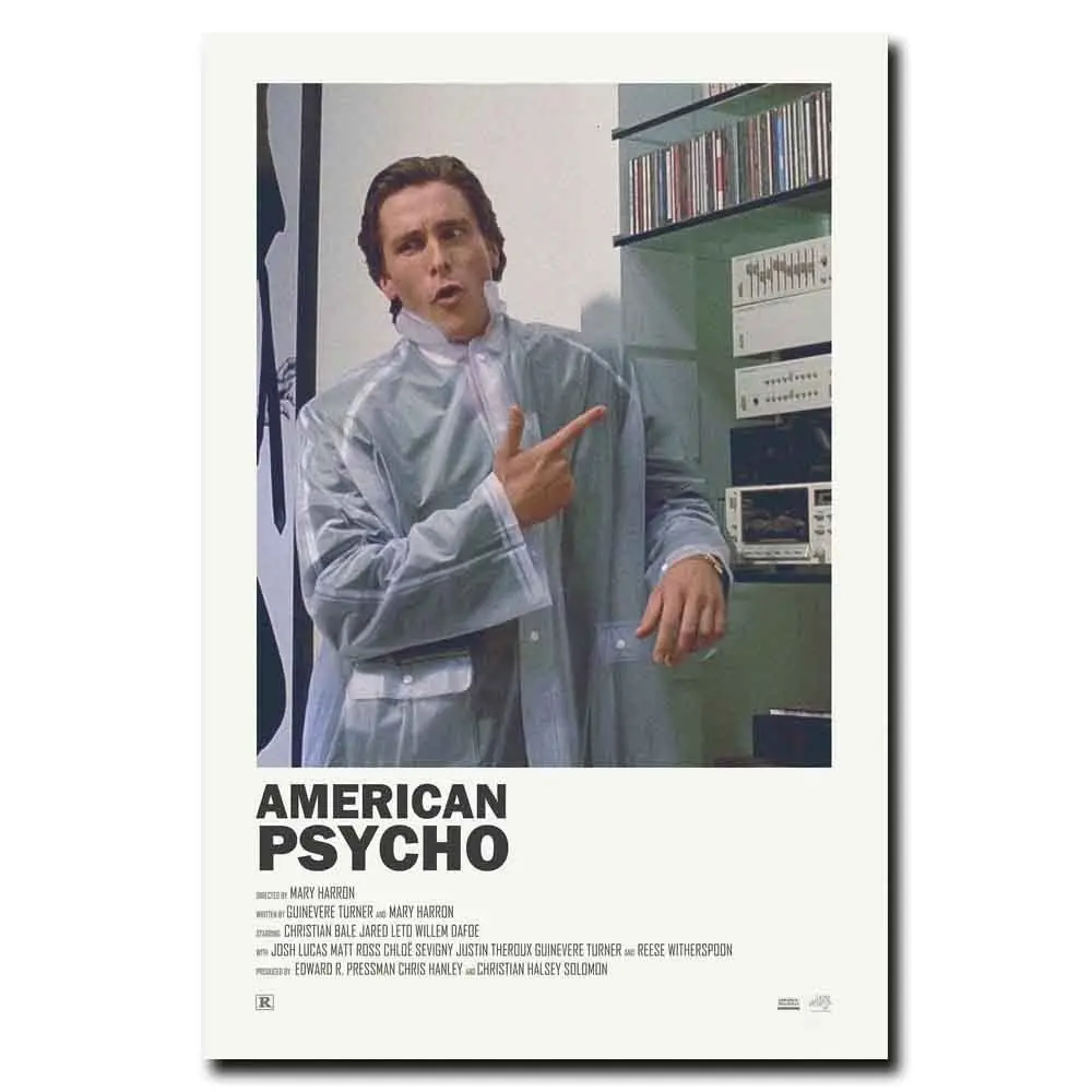 FX2197 горячий американский Психо 80s классический фильм ужасов персонаж плакат Искусство Шелковый светильник холст домашний декор с печатью