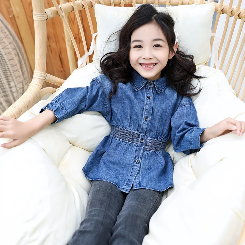 Коллекция 2019 года лидер продаж джинсовая куртка для девочек возрастом от 4 до 13