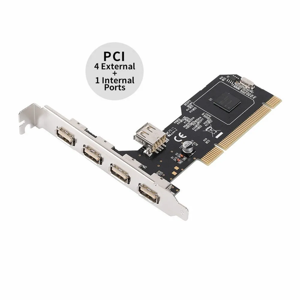 PCI-карта 480 Мбит/с 5 портов и 4 внешних порта | Компьютеры офис