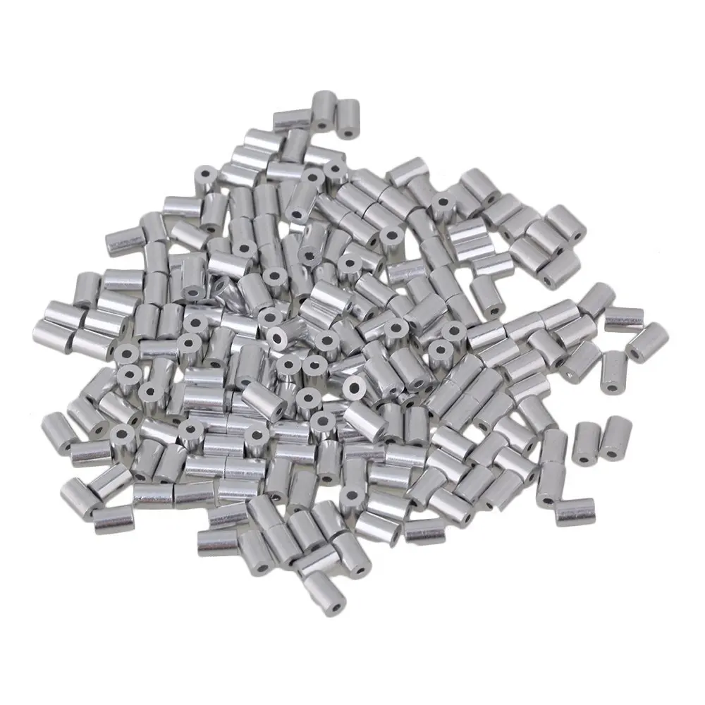 1 мм круглые зажимы серебристая алюминиевая ОБЖИМНАЯ петля для троса втулки M1