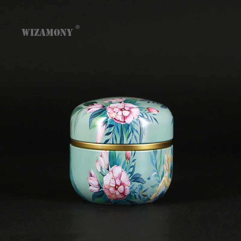 WIZAMONY маленькая банка для чая цветная герметичная коробка из нержавеющей стали