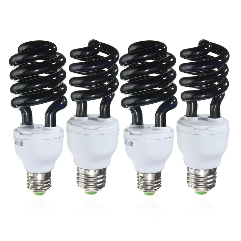 Jiguoor E27 15/20/30/40W AC 220V 300-400nm Spiral Enegy Saving UV Ultraviolet Fluorescent Black Light CFL Bulb Violet Lamp | Лампы и