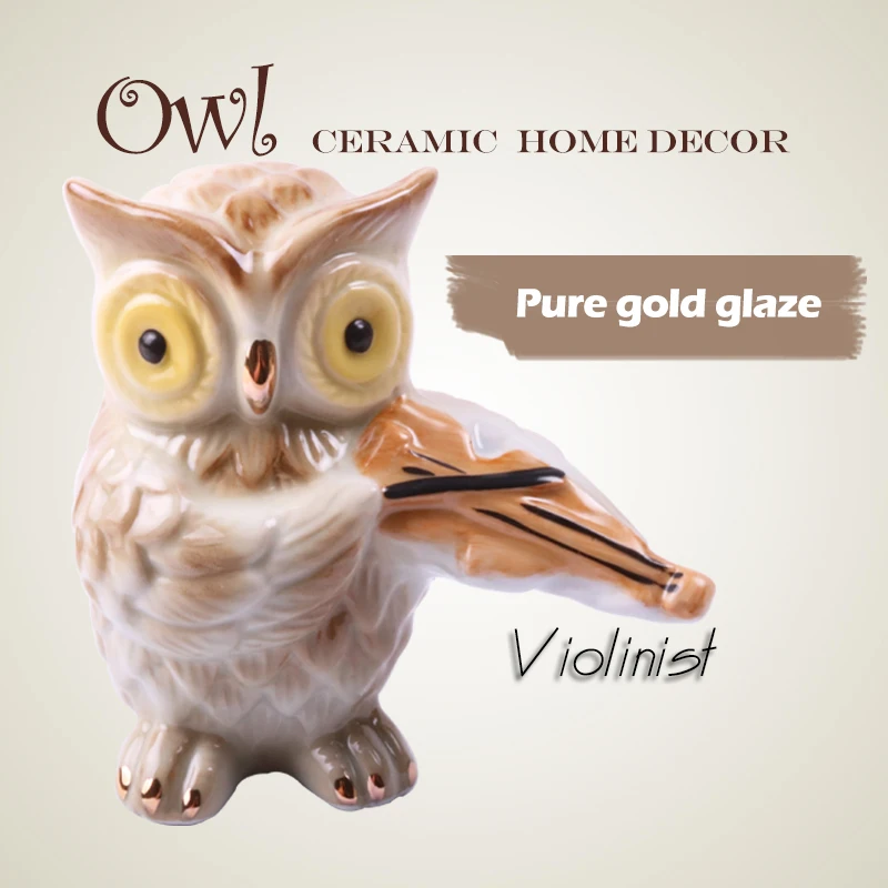 Гостиная украшения ручной работы Керамические Совы фигурки группа животных