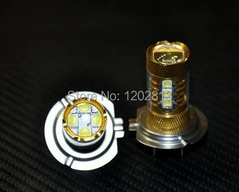 Бесплатная доставка 2 шт. 80 Вт белый Weiss 6000K светодиодный H7 W Canbus ватт Abendlicht 12V/24V +