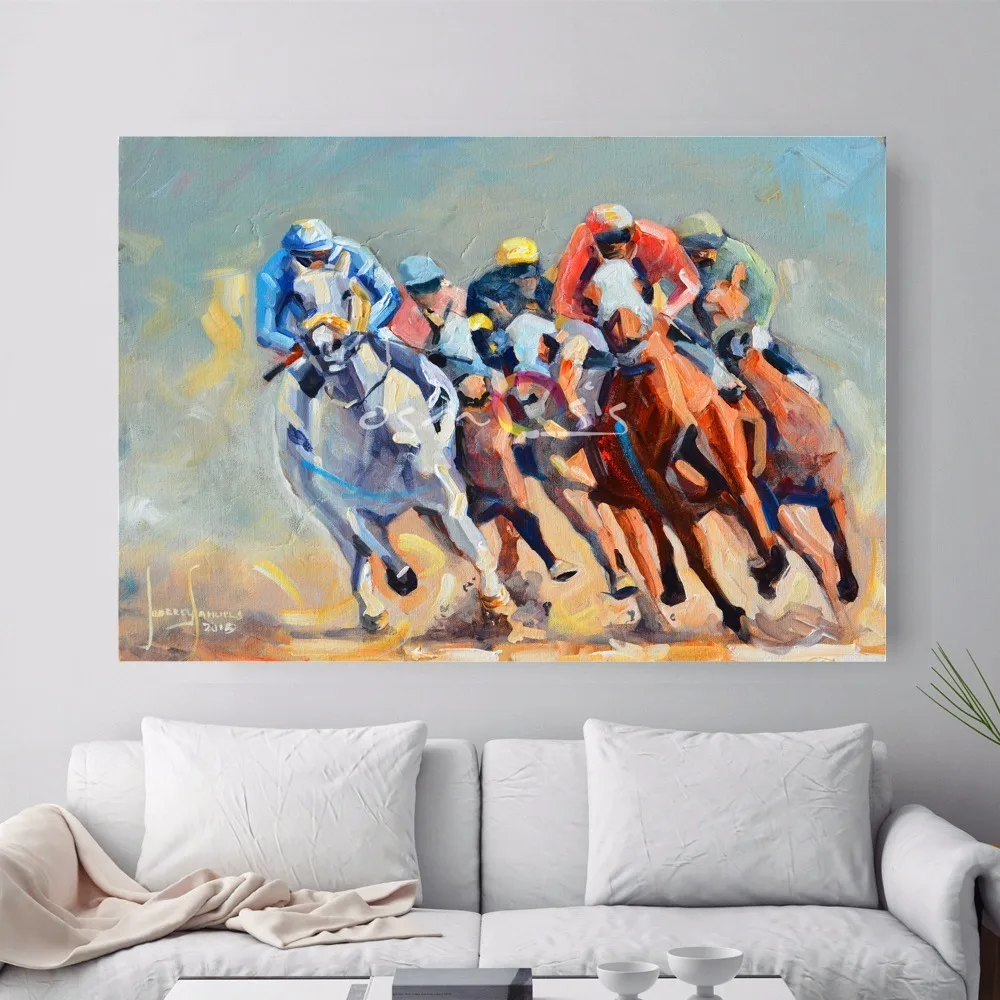 

Horse Racing Classic Canvas Art Print Painting Poster Wall Pictures For Room Home Decoration Decor No Frame