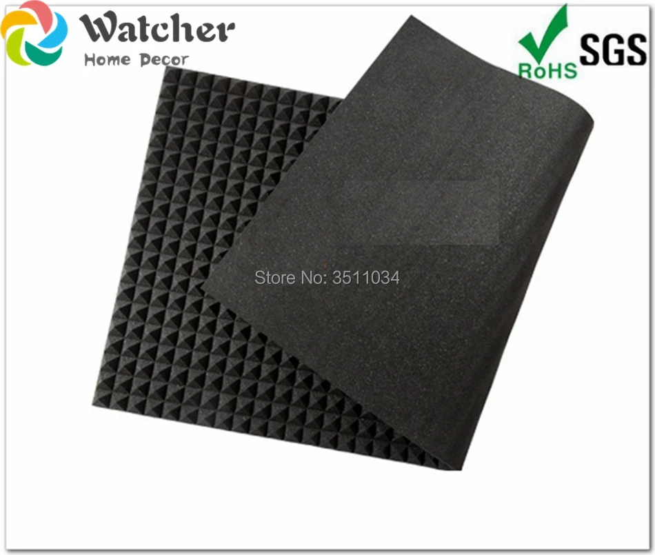 

2pcs big size 200x100cm black pyramid foam acoustic foam pyramid Treatment Sound Proofing Noise Sponge Foams For KTV Studio