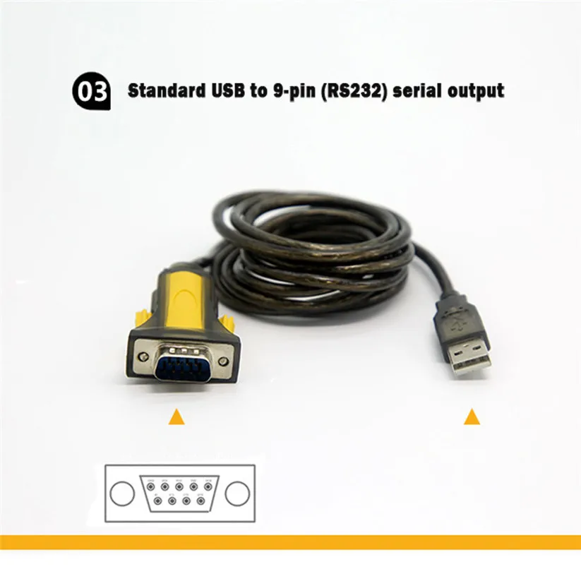 Mosunx Кабели USB 2 0 в последовательный RS232 DB9 9Pin PL2303 кабель адаптер конвертер 3 фута