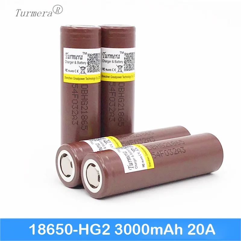 Turmera 2019 HG2 18650 аккумулятор 3000 мАч перезаряжаемый для электронных сигарет мощный