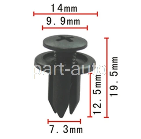 

100x OEM внутренний нажимной зажим для крыла 94198687 для Honda для Mazda N304-13-356-A 90657-SA6-0030 для Auveco A17075 A90657SA60030