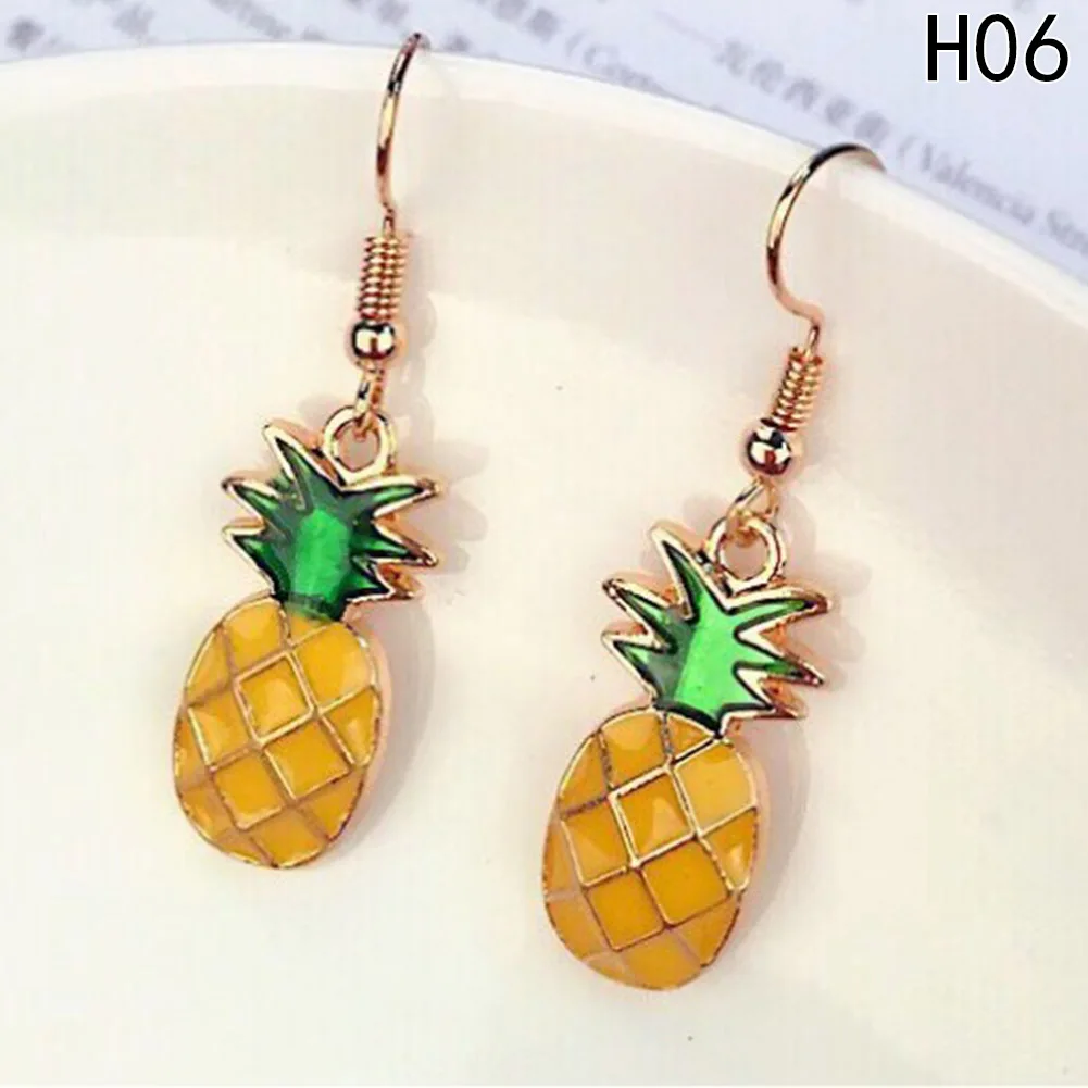 Милые фрукты Яркие модные летние серьги в виде мультяшного арбуза вечерние
