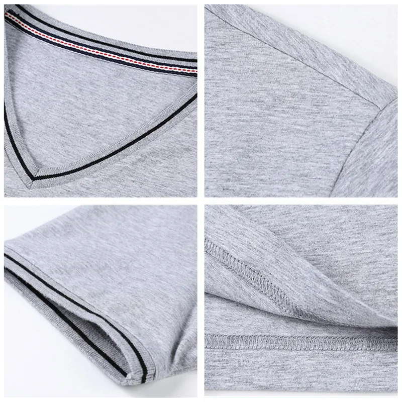 COODRONY Уличная Повседневная мужская футболка с v-образным вырезом мягкая хлопковая Футболка мужская одежда летняя футболка с коротким рукавом размера плюс S95100