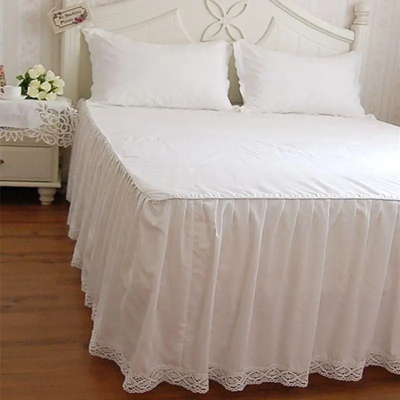 Белое постельное белье полностью хлопковое простыня принцессы удобные