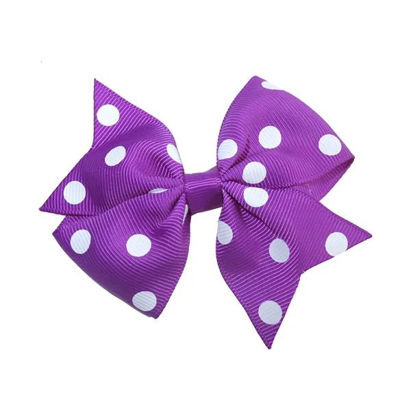 Dots-465 Purple 2 шт. 3,5 дюймов бант для волос заколки для волос для маленьких девочек заколки для волос Бутик волос заколка-бабочка «ласточкиным хвостом» лук заколки для волос аксессуары для волос - Цвет: Dots-465 Purple