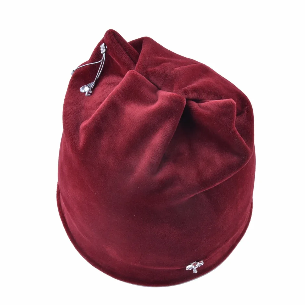 Женские зимние шапки TQMSMY с кошачьими ушками облегающие цирконом аксессуары