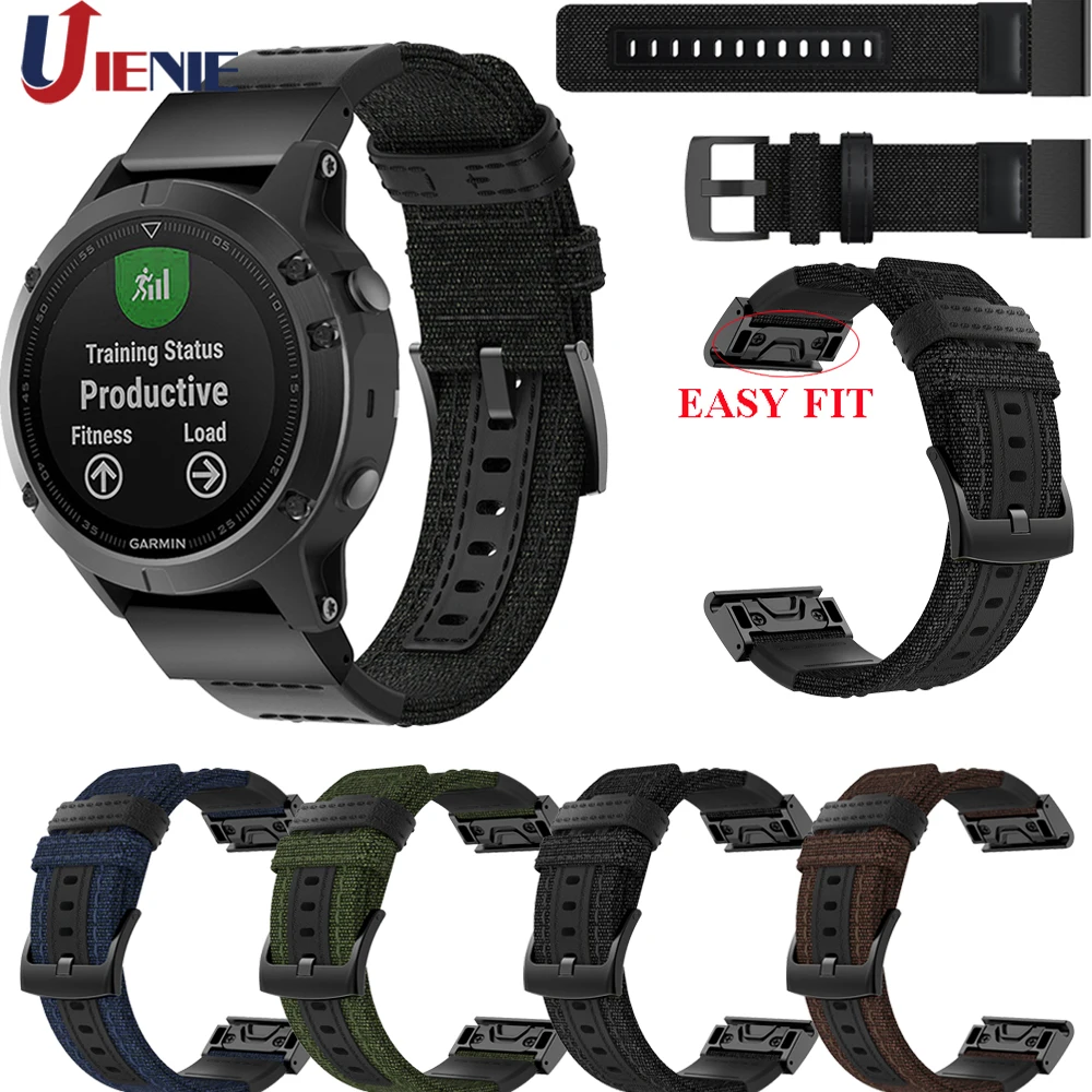 22 мм нейлоновый ремешок для наручных часов Garmin Fenix 5/5 Plus/Forerunner 935/Instinct/Quatix 5