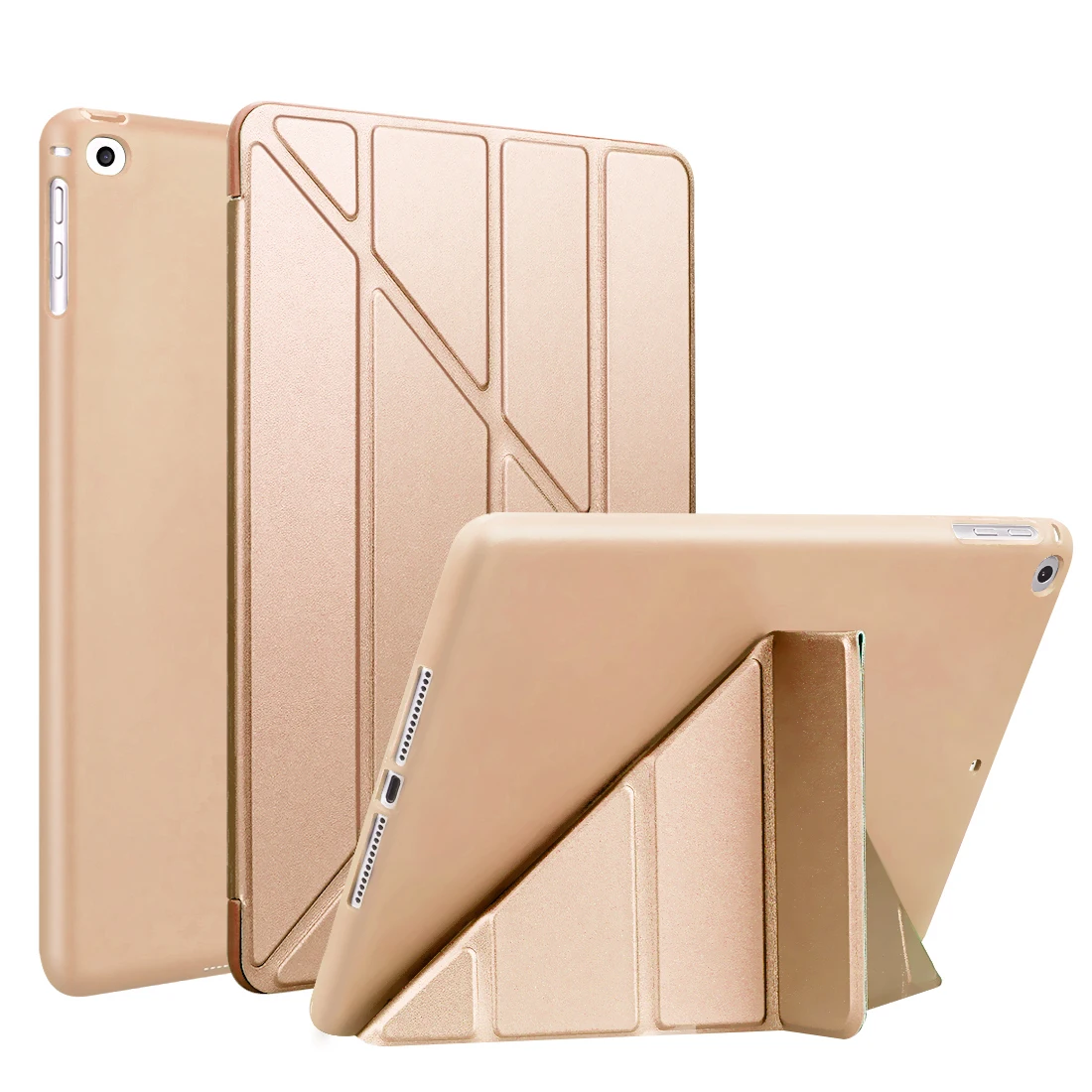 Для iPad Чехол iPad Air 2 Air 1 5 6 чехол 9,7 Умный складной чехол для iPad Air 2/iPad 6го поколения Чехол Funda - Цвет: Gold