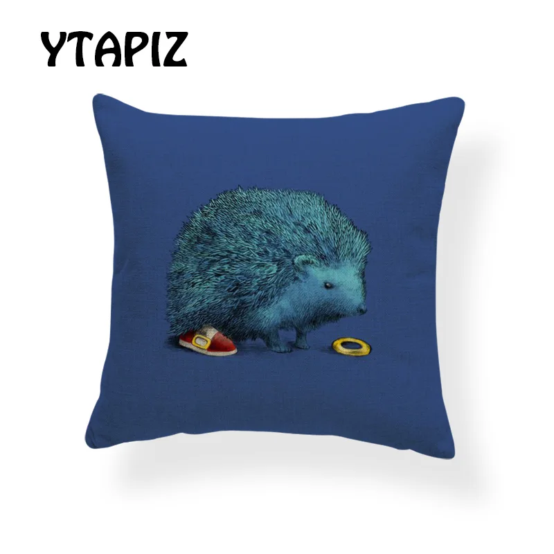 Простая подушка с изображением животных и ветра квадратная наволочка 17x17 дюймов