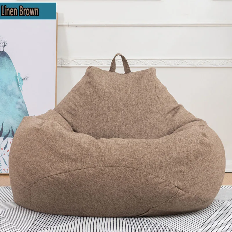 Японский Стиль 4 сезона для взрослых и детей ленивый Bean Bag Диван Обложка гостиная комната для отдыха стул крыльцо Bean ленивые спальные мешки без заполнения