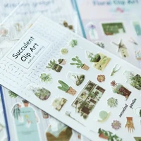 6patterns plant die cut paper label stickers for scrapbooking hobby diy adhesive notebook planner decoration