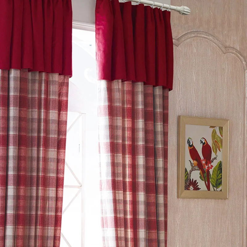 Роскошные шотландские шторы для гостиной плотные клетчатые спальни столовой на