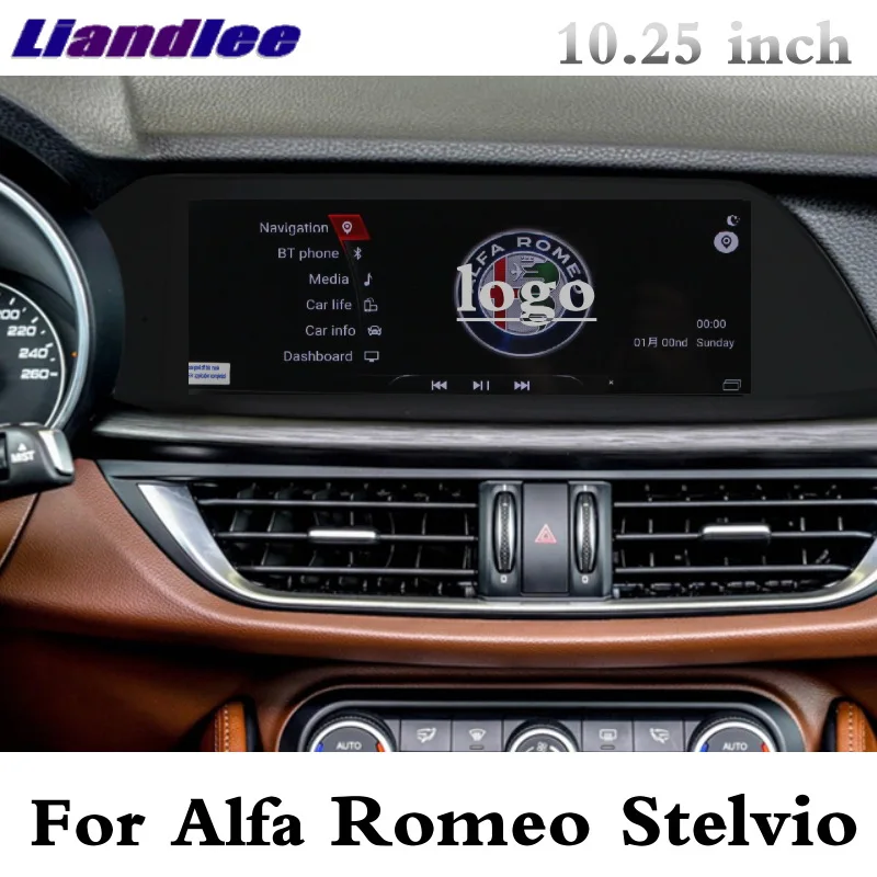 Stelvio Для Alfa Romeo Stelvio LiisLee Автомобильный мультимедийный CarPlay адаптер 10,2" Android gps стерео радио навигация NAVI - Цвет: Stelvio
