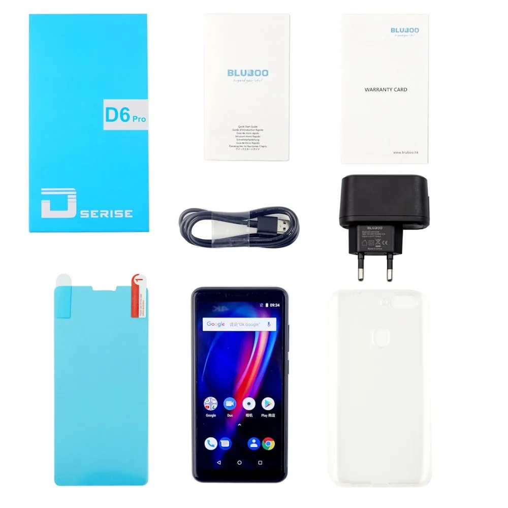 BLUBOO D6 Pro 2 ГБ + 16 Гб мобильный телефон с двумя слотами 5.0MP отпечатков пальцев