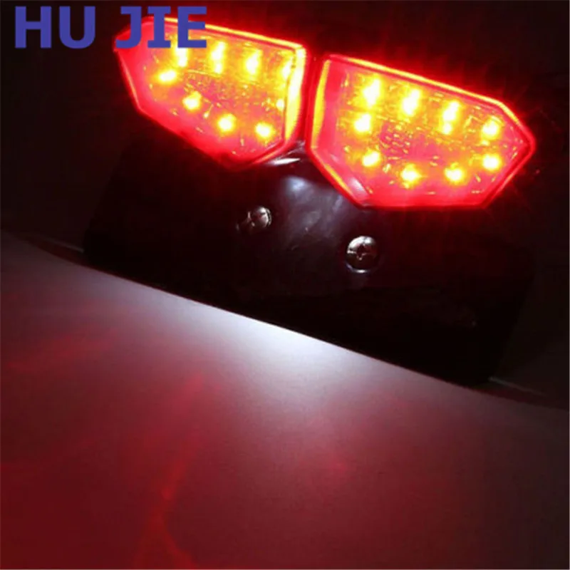 

Motorcycle Smoke LED Brake Tail Signal License Plate Integrated Light Practical For Universal Motorcycle