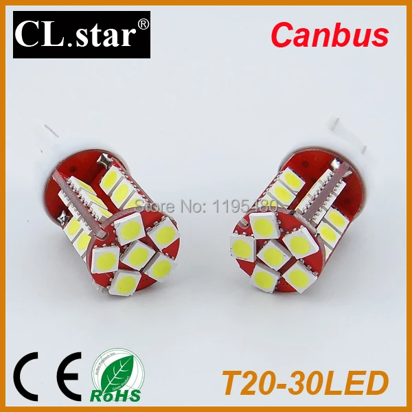 Светодиодная автомобильная лампа canbus T20 7440 7443 w21w w21/5w 30smd 2 шт./лот хорошего