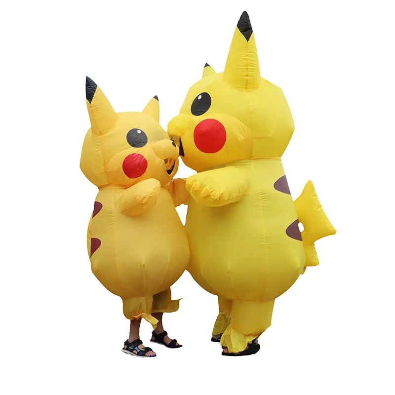 Надувные Pikachu костюмы Покемон Хэллоуин Косплей Карнавальный костюм покемон талисман костюмы на Хэллоуин для детей взрослых талисман