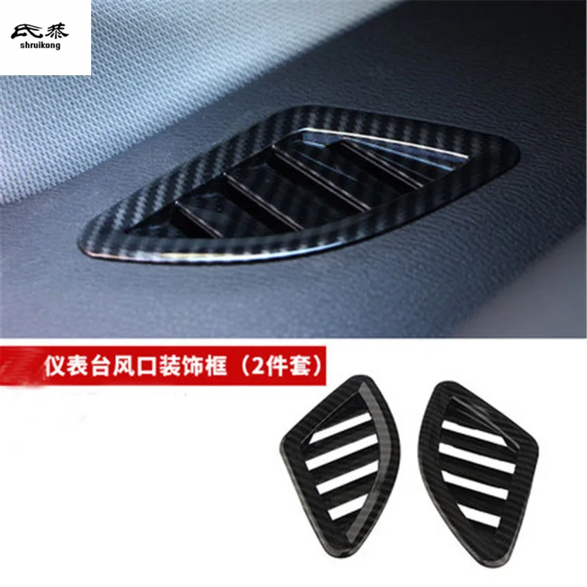 

2pcs/Lot ABS Carbon Fiber Grain High Position Air Conditioning Outlet Decoration Cover For 2016-2018 BMW X1 F48 Car Accessories