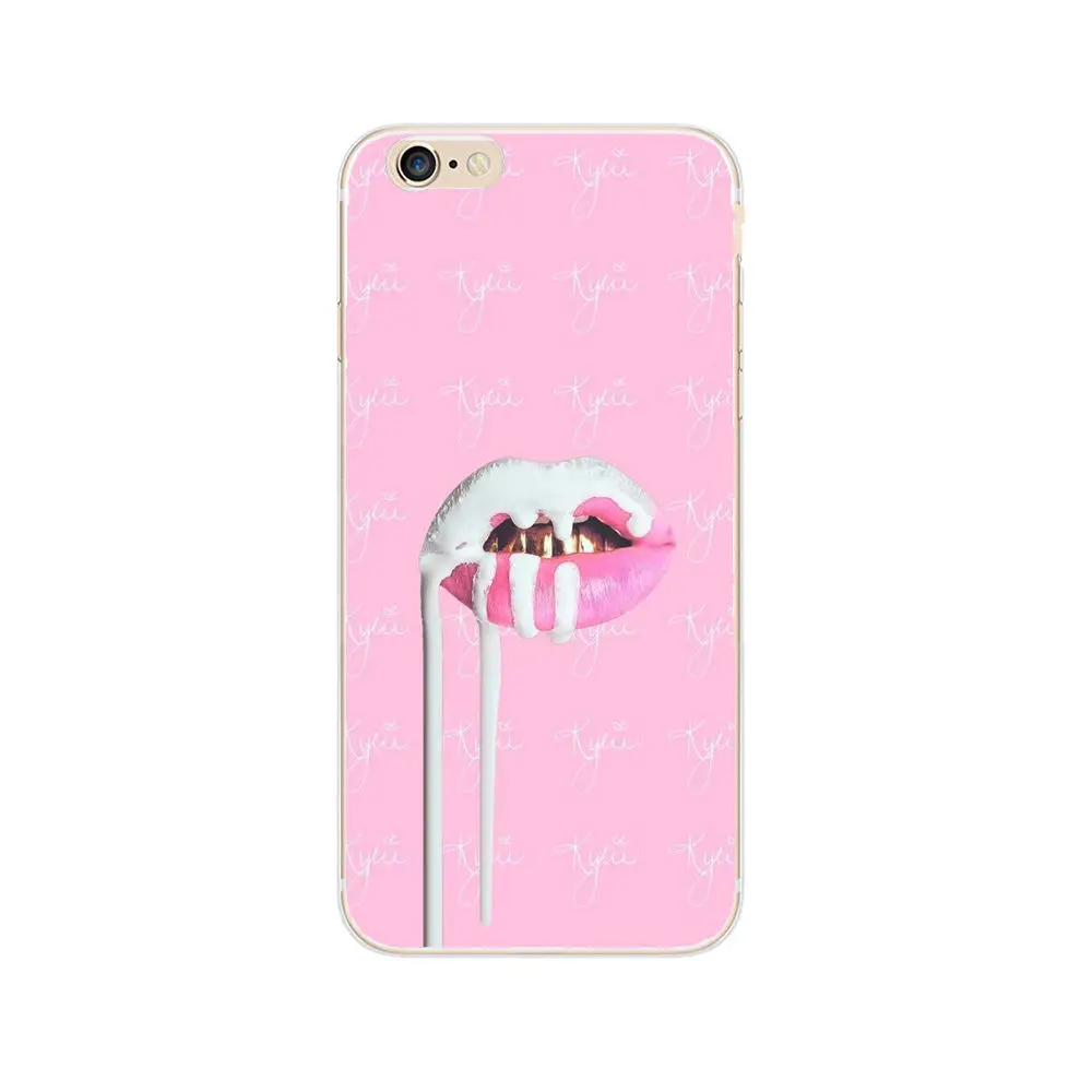 Luxury Fashion Sexy Girl Kylie Lips Phone Case For iPhone 6 6S 5 5S SE 7 7Plus Transparent PC Back Cover X 8 Plus |