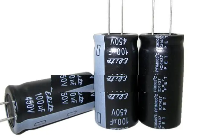 

5pcs capacitor Power board quality aluminum electrolytic capacitor 100uf 450v volume: 18 x30