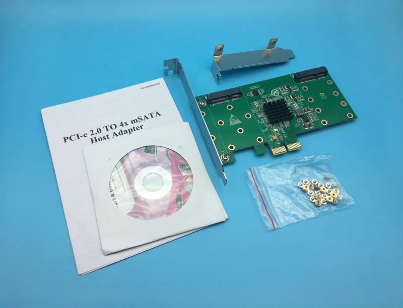 PCIe2.0 до 4 портов mSATA SSD Hardware RAID Card Host Adapter NCQ 6 Гбит/с Raid 0 1 10|raid 0|raid cardraid card ssd |