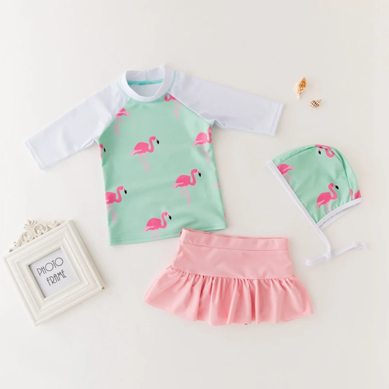 Детская одежда для купания девочек милый купальный костюм костюм-бикини