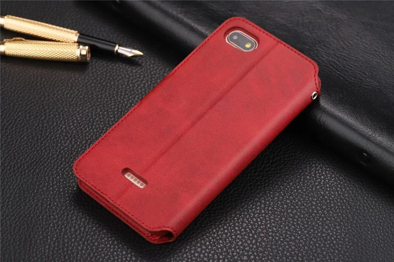 Роскошный чехол на Redmi 6A Чехол кошелек кожаный чехол funda для Xiaomi Redmi 6 Футляр для телефона с магнитом с отделением для карт ретро телефонные чехлы