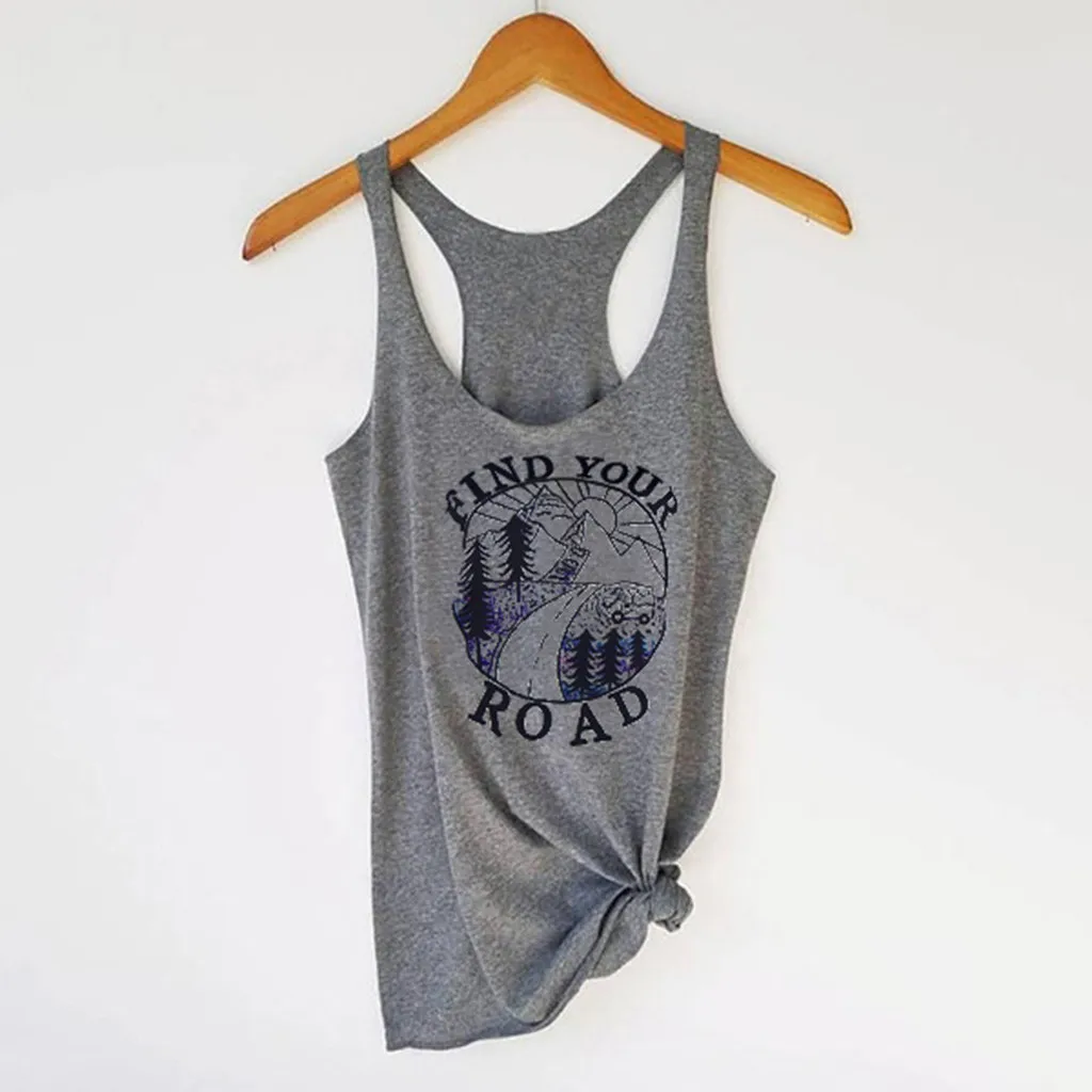 Women Summer Sleeveless Fashion Print Tank Casual O-Neck Ladies Tops Tee Vest Loose #426 | Женская одежда