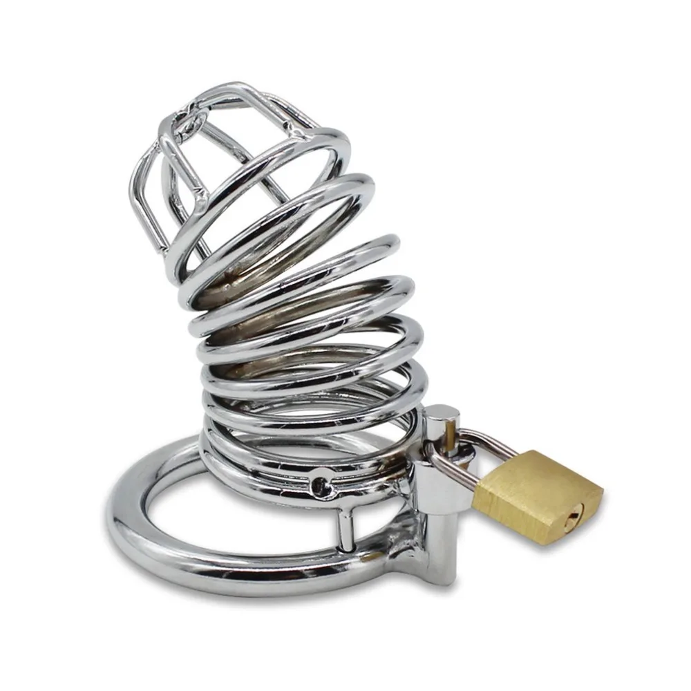 5 см Запираемая клетка для пениса из нержавеющей стали закусок металлическое