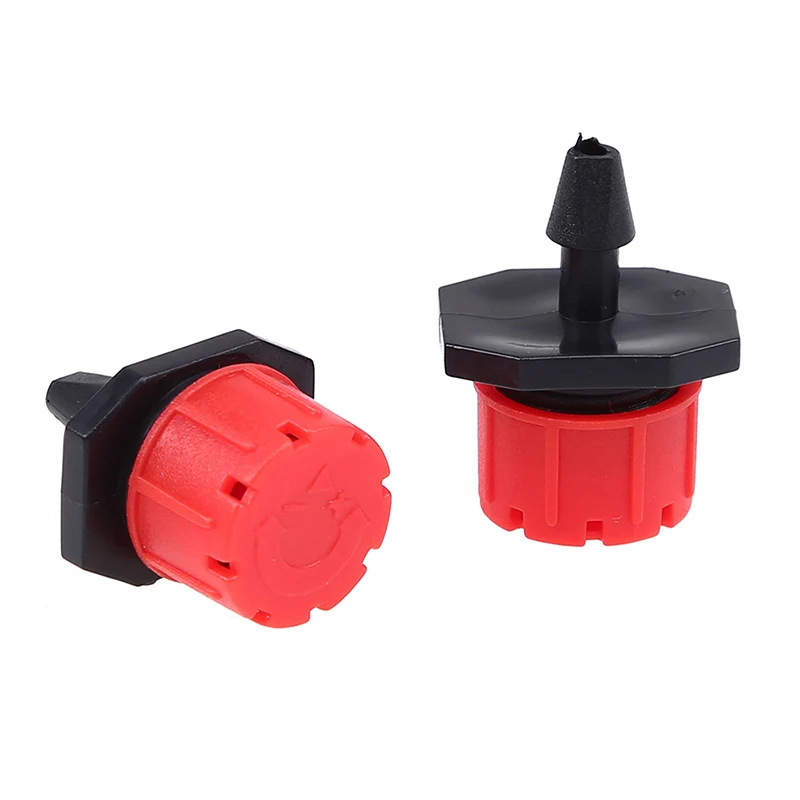 

WHISM 50pcs Micro Flow Dripper Drip Head 1/4 Inch Adjustable Hose Drip Head Garden Irrigation Misting Water Dropper