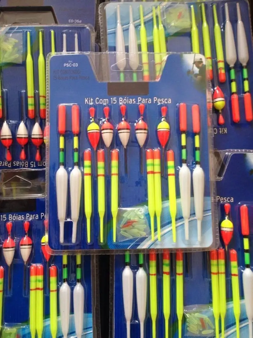 15 шт./компл. разные размеры партия рыболовные приманки поплавок скользящие