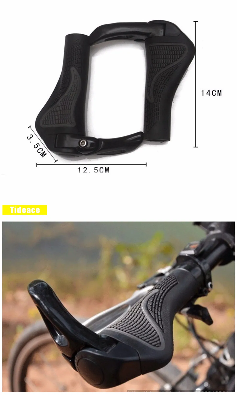 1 пара MTB Горный/Шоссейный велосипед велосипедный замок-на легированной резиновой крышке руля рукоятка для велосипеда