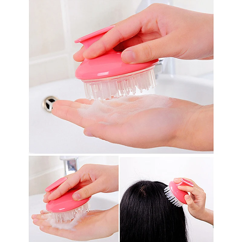 Массажер для головы круглая расческа мытья волос массажная кожи отшелушивающая