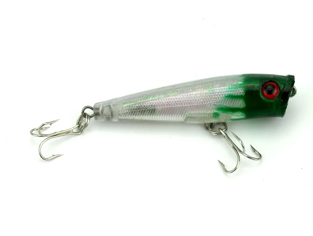 

8 pcs/lot 4 colors 6.5cm-6.6g Popper Fishing Hard Lure Top water baits Float artificial lure bass(PO021)