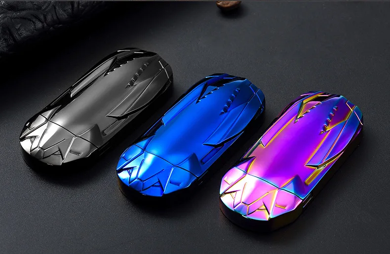 Sportscar Форма USB Зажигалка для сигарет; защита от ветра Heatwire Can лазерный логотип плазмы