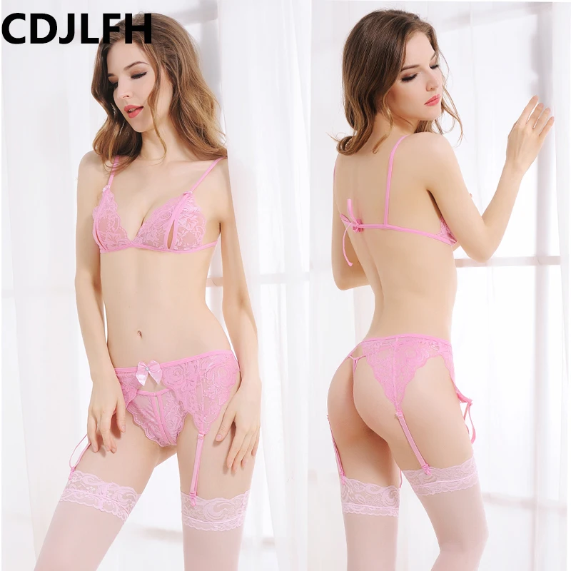 Комплект из 4 предметов Для женщин женское белье сексуальное горячее эротическое