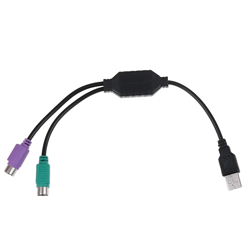 

1PC USB Male To PS/2 PS2 Female Converter Cable Cord Converter Adapter Keyboard Drop Ship